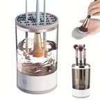 Whirl electric makeup brush cleaner in use