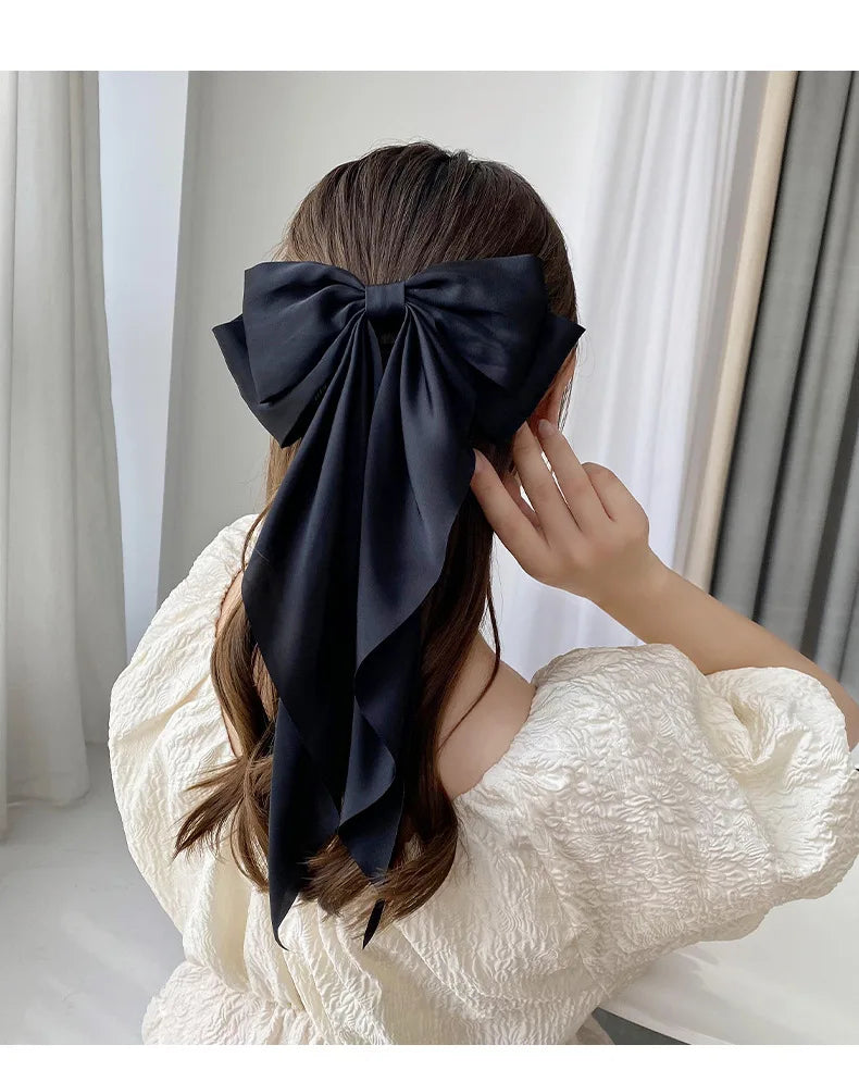 Satin Bow Hair Clip – Elegant & Chic