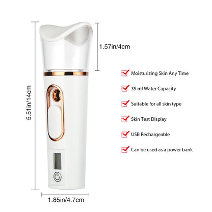 Mini Nano Facial Steamer & Hydration Mist Sprayer