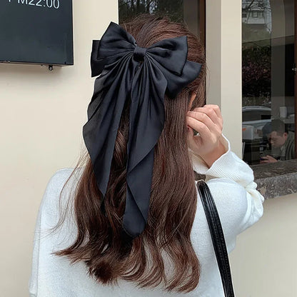 Satin Bow Hair Clip – Elegant & Chic