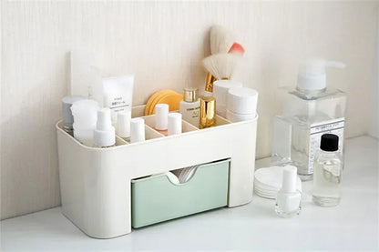 Double-Layer Makeup Organizer with Drawers