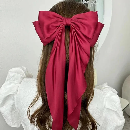 Satin Bow Hair Clip – Elegant & Chic