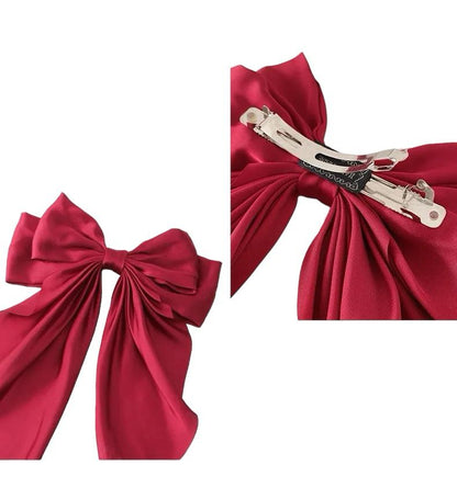 Satin Bow Hair Clip – Elegant & Chic