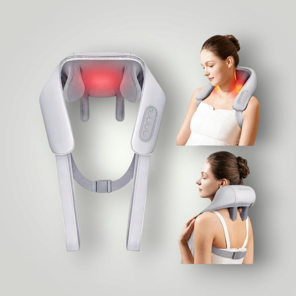Cocoon heated neck and shoulder massage device