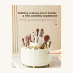 Rotating makeup brush holder