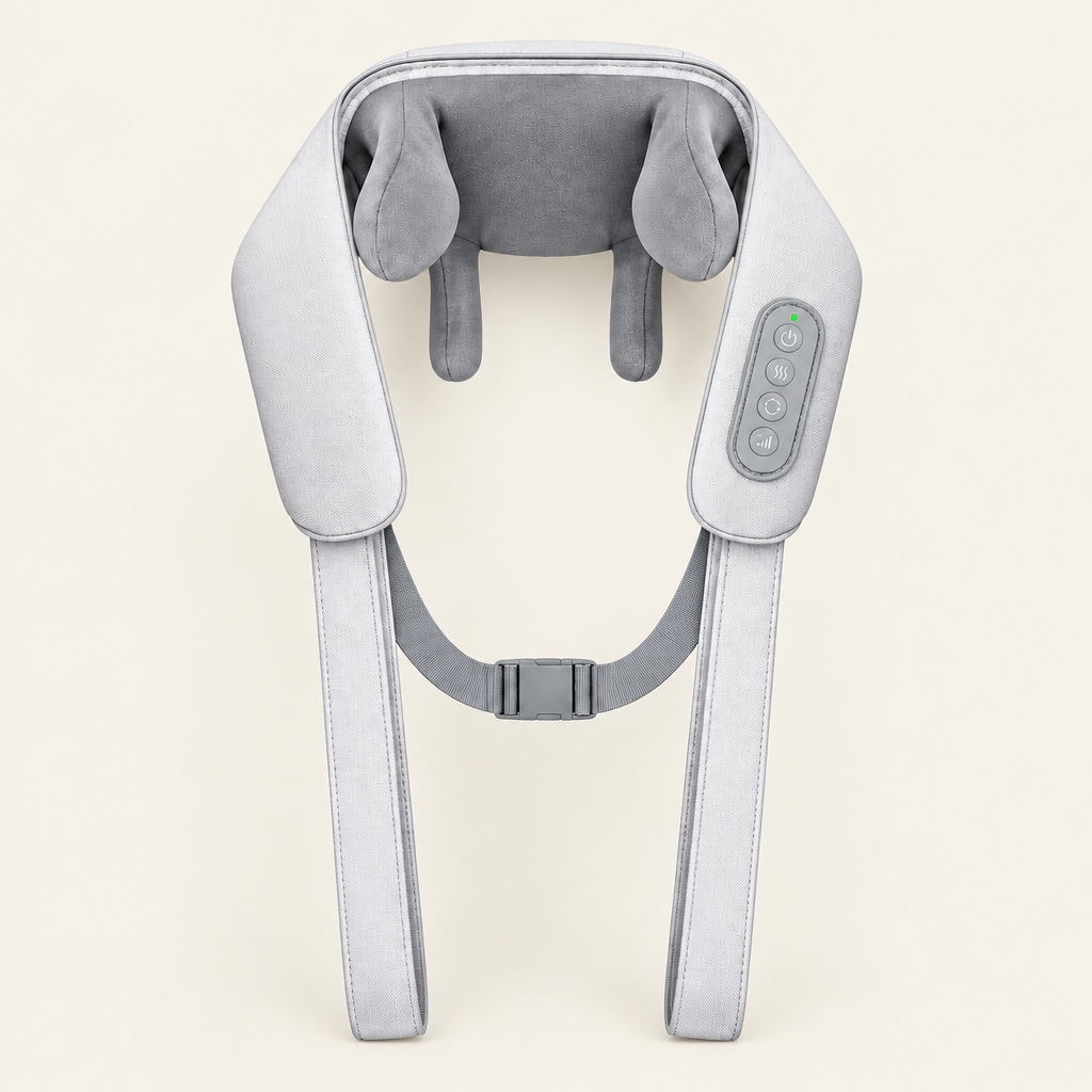 Cocoon heated neck and shoulder massager in light grey