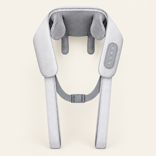 Cocoon heated neck and shoulder massager in light grey