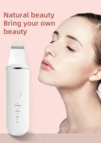 Polish ultrasonic skin scrubber device with spatula head